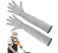 Gants de garde, gants longs anti-coupe, gants résistants aux coupures, manches résistantes aux coupures, bras d' -bras, de protection de bras long pour, seize if grey, Refer to description