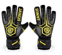 Gants de Gardien de But Finger Gants de Protection des Adultes Série Football Gardien But(Black Green,7)