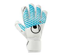 Uhlsport Gants de gardien Fangmaschine Cybertec Soft – Stabilisation doigts – Blanc/Cyber Bleu/Noir