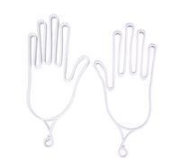 Gants De Golf En Plastique Polyvalents, 2 PièCes, Support De Gardien, Accessoire De CivièRe (Blanc Rose Clair)