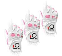 Gants De Golf Femme Main Gauche Droite Synthétique Pluie Poignée Paquet De Valeur De 3 Pack, Gant Confortable Tous les temps Fit Petit Moyen Grand (M, 3 Pack Main Droite (Worn on Right Hand ))