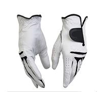 Gants De Golf, Gants en Cuir pour Hommes à Gauche Et à Droite, Doux Et Confortables, Gants De Golf à Dix Doigts, Utilisés pour Le Golf 8,3 Pouces/Blanc