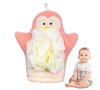 Gants de gommage corporel, exfoliatrice de mitaine de douche | Gants de lavage du corps double face,Mitaine de douche élastique, serviette moussante riche, éponge de loofah pour dortoir à la maison