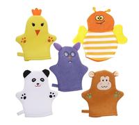Gants De Gommage - Outil Pour Le Corps Ergonomique Anti-dérapant Doux 5 Pièces | Moufle De Bain Et Gants De Toilette Pour Le Bain Du Bébé,Pour Bébé Adulte Garçon Fille Pour Le Corps La Cuisine La Mais