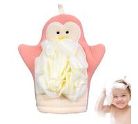 Gants de gommage pour le corps, exfoliant au milieu, gants mignons de dessin animé, accessoires de bain, bouffon de douche élastique pour exfolier la peau du bain