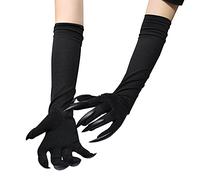 Gants de Griffes d'halloween avec Ongles Longs Mitaines Longues de Vampire Sorcière Moufles Fantômes Effrayant Costume d'halloween Déguisement Décoration Accessoires de Cosplay Carnaval Masquerade