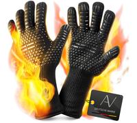 Gants De Grill AVANA Résistants À La Chaleur 800°C Gants BBQ Gants De Four Noirs