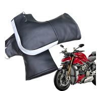 Gants de guidon de moto - Manchons d'hiver style motoneige, tissu en cuir imperméable, isolation en coton épais, housse d'équitation coupe-vent | Accessoire de guidon de protection pour les trajets