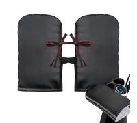 Gants de guidon de moto - Moufles imperméables, housses coupe-vent, équipement en cuir | Design d'hiver réfléchissant, protection chaude pour hommes et femmes qui se déplacent avec le vélo de route ou