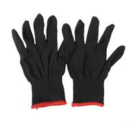 Gants de guitare gaucher pour la pratique de la basse, protecteurs de doigts anti-douleur pour guitare acoustique, électrique, violon, ukulélé, gants fins en nylon sans couture pour (taille S)