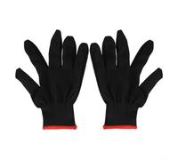Gants de guitare pour gaucher pour la pratique, protecteurs de doigts anti-douleur pour basse acoustique, électrique, violon, gants de concert en nylon sans couture pour musiciens, noir, taille L