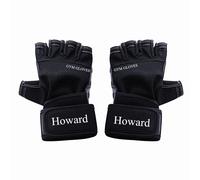 Gants De Gymnastique De Musculation Demi-Doigt,Haltères D'haltérophilie,Gants De Fitness Antidérapants,Exercice D'entraînement Crossfit Pour Hommes - Type Super Black-Xl(22-24cm)
