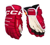 Gants de hockey CCM Tacks 4 ROLL PRO 3 Red Senior 15 pouces