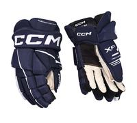 Gants de hockey CCM Tacks XF 80 Navy/White Senior 14 pouces