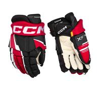 Gants de hockey CCM Tacks XF PRO Black/Red/White Senior 14 pouces