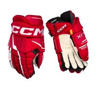 Gants de hockey CCM Tacks XF PRO Red/White Senior 15 pouces