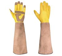 Gants de jardin 1 paire en cuir 18 pouces de jardinage long gants pour les hommes femmes épreuve du jardinage pour cactus, élagage des roses, apiculture, soudage longtemps