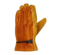 Gants de jardinage en cuir de vache, gants de travail en cuir anti-épines avec doublure en coton, taille L, unisexe pour les tâches de jardin