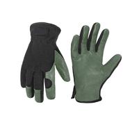 Gants de Jardinage en Cuir, Gants de Travail Utilitaires for mécaniciens, Construction, conducteur, dextérité, Conception Respirante pour Le Soudage(S)