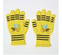 HOMESCAPES Gants de jardinage enfant, Gants de travail Filles/garçons Jaune Abeille