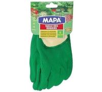 MAPA - Taille des Rosiers - Gants de Jardinage en Latex avec textile 100% Coton - Anti-Perforation - Idéal pour la taille des Epineux - 1 paire - Taille L, Vert
