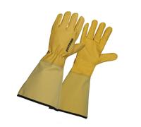 Gants de jardinage Rostaing ROSERAIE-10 en cuir avec manchette - T.10