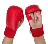 Gants de karaté Sparring avec bandes de rétention des | Construction de gants rembourrés en mousse, disposition des mains ouvertes avec bandes de doigts, pour les séances