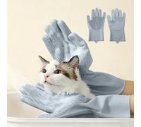 Gants de lavage 2 en 1 pour chien, gant d'épilation et de massage pour le bain et le déshydratation, design à cinq doigts pour chiens, chats et petits animaux de compagnie pendant le bain, le