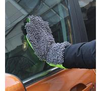 Gants de lavage de voiture en microfibre, gants de nettoyage chenille à cinq doigts avec poignet élastique, sans rayures, pour enlever la saleté intérieure et extérieure, utilisation humide ou sèche