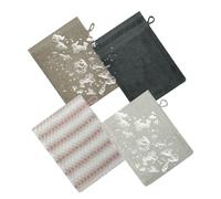 Gants de lavage du corps,Gants de bain doux avec anneau | 4 pièces éponge coton pour main visage cuir enfant