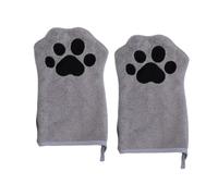 Gants de lavage pour chien Une paire double-face polaire corail élimination