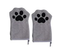 Gants de lavage pour chien,Une paire double-face polaire corail élimination de poils - Gants serviette nettoyage chiot et mitaines de bain,Pour Maison, Voyage, Salon Animal, Pension