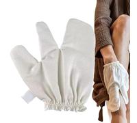 Gants de lavage pour la douche de nettoyage en profondeur pour lisse | Peau douce avec structure de soie brute pour les aisselles, honte, zone de bikini | Molton Washing Gants White | Adultes des