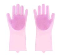 Gants de lave-vaisselle en silicone, gant de lavage réutilisables de ménage, épaississement des gants de broussailles de nettoyage, gant de ménage étanche pour lessive, jardinage, cuisine