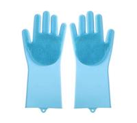 Gants de lave-vaisselle en silicone, gant de lavage réutilisables de ménage, épaississement des gants de broussailles de nettoyage, gant de ménage étanche pour lessive, jardinage, cuisine