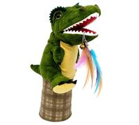 Gants de lutte pour chat en forme de dinosaure avec plumes pour chat, jouets de lutte interactifs pour animaux de compagnie, marionnettes à main attrayantes fournitures de divertissement