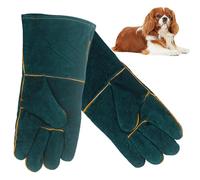 Gants de manipulation d'animaux - 35,1 x 14 cm Gants de protection contre les morsures, équipement de sécurité polyvalent pour animaux de compagnie, outil de toilettage et de bain robuste, accessoire