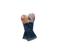 Gants de manipulation d'animaux résistants aux morsures - 60 cm - Épais - En cuir de vache véritable - Anti-morsure - Anti-rayures - Résistants aux déchirures - Pour dressage de chiens, chats