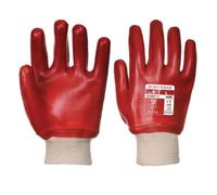 Gants de manutention PVC Portwest POIGNET TRICOT Rouge 8