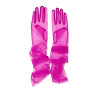 Gants de mariage en tulle pour femme - Longs gants de fête d'opéra - Longueur du coude - 68,6 cm, fuchsia, taille unique