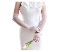 Gants De Mariage Pour Femmes Gants de mariée en tulle uni blanc for mariées, demoiselles d'honneur, gants d'opéra for femmes, spectacles de concours