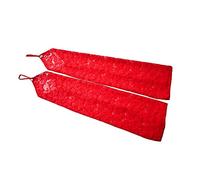 Gants de mariée, gants de soirée, gants en dentelle des années 1920, gants sans doigts avec dentelle Opera Fest Gants de fête pour femme, accessoires de costume - Rouge