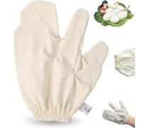 Gants de massage en soie brute, gants de massage ayurvédique, brosse exfoliante pour le drainage lymphatique, réduit l'acné, les cicatrices, la cellulite, massage, pour peau sèche (2)
