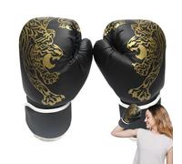 Gants De Match De Boxe - Équipement en Cuir PU Imprimé Tigre, Équipement De Combat avec Support De Poignet Réglable | Pratique du pour, Routine D'exercices De Fitness pour Hommes, Co