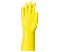 Gants de ménage en latex floqué coton jaune T9 - SINGER - LAT2005.9 Jaune G