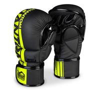 Phantom MMA Gants APEX | Gants professionnels pour sparring, combat, boxe, freefight (S/M - Noir/fluo)