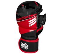 Phantom Gants MMA Raider | Gants professionnels pour sparring, combat, boxe, freefight (S/M - Noir/rouge)