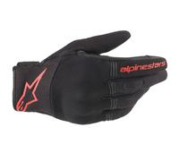 Gants de moto Alpinestars en cuivre noir/rouge fluo