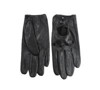 Gants de moto en peau de mouton pour femme - En cuir fin - Simple couche - Non doublé - Respirant - Pour l'équitation, le printemps et, noir 1, 7