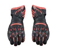 Gants de Moto FIVE RFX3 EVO Estival dans la Peau Noir Rouge Fluo